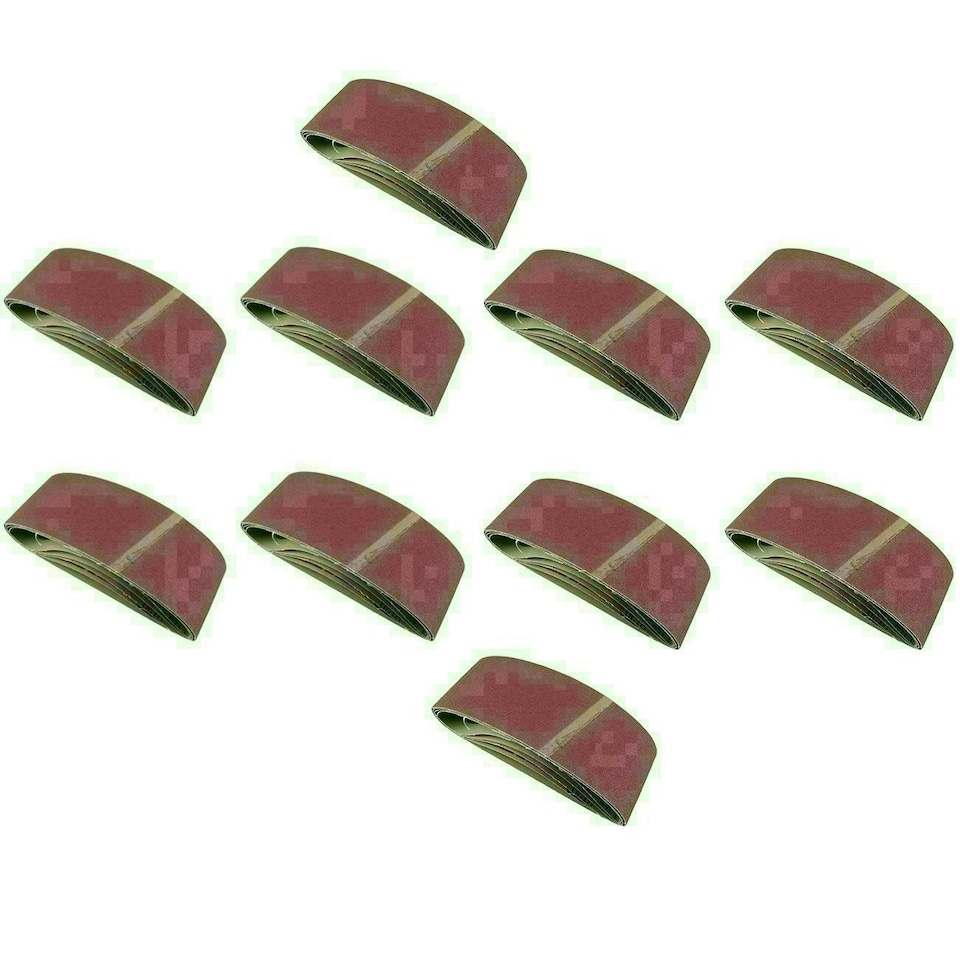 image 1 of 457mm x 75mm 120 Grit Extra Fine Sander Sanding Belts Abrasive Discs 50pk