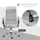 image 4 of HOMCOM Mesh Office Chair, High Back Computer Desk Chair, Swivel Chair with Height Adjustable, for Home, Light Grey