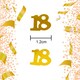 image 4 of 18th Gold Confetti (4 pk)