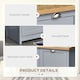 image 6 of HOMCOM Shoe Cabinet 4Storage Units Wood Effect Top Entryway LivingRoom Furniture