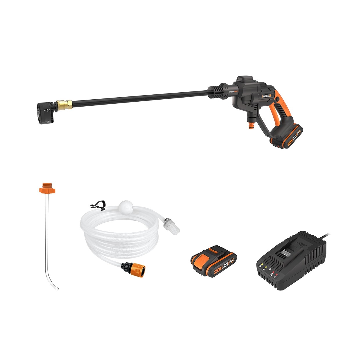 WORX 20V Hydroshot Cordless Pressure Cleaner with Kit WG620E.5