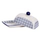 image 4 of Nicola Spring Hand-Printed Butter Dish - 18.5 x 12cm - Navy | Blue | Blue