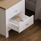 image 4 of Vida Designs Arlington 2 Drawer Bedside Chest Shaker Style Cabinet Table Nightstand, White & Oak