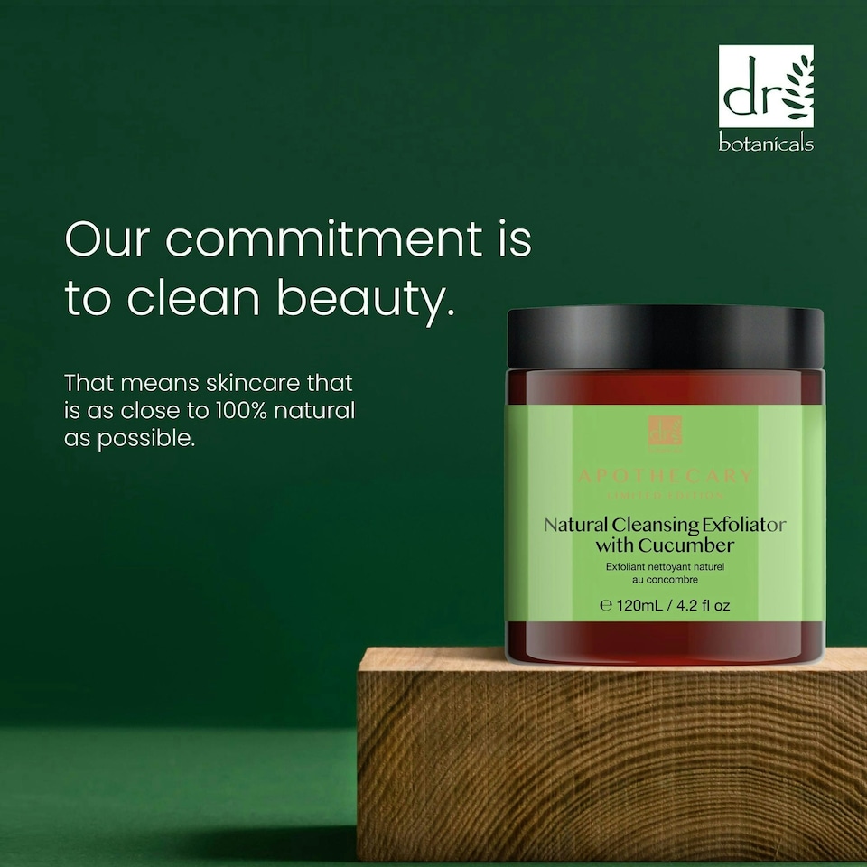 image 1 of Dr Botanicals Natural Cleansing Exfoliator with Cucumber 120ml