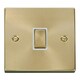 image 1 of SE HOME Satin / Brushed Brass 1 Gang 20A Ingot DP Switch White | Satin Brass