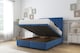 image 2 of Sloomy Langston Navy Plush Ottoman Bed With Mattress With 54" Floor Standing Headboard 4'6 Double