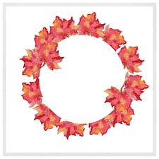 Autumn reath (Picture Frame) White | S