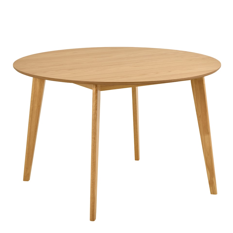 image 1 of Roxby Round Dining Table in Matt Oak 120x76cm