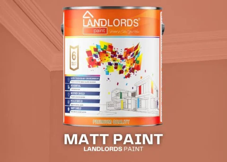 image 1 of Landlords Paint - Matt Paint - Smooth Matt Finish for Walls & Ceilings - Brown - 20L
