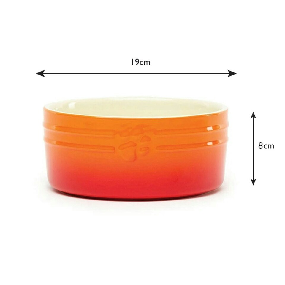 image 1 of Scruffs Ceramic Ombre Pet Food Bowl 19cm | Orange | 1