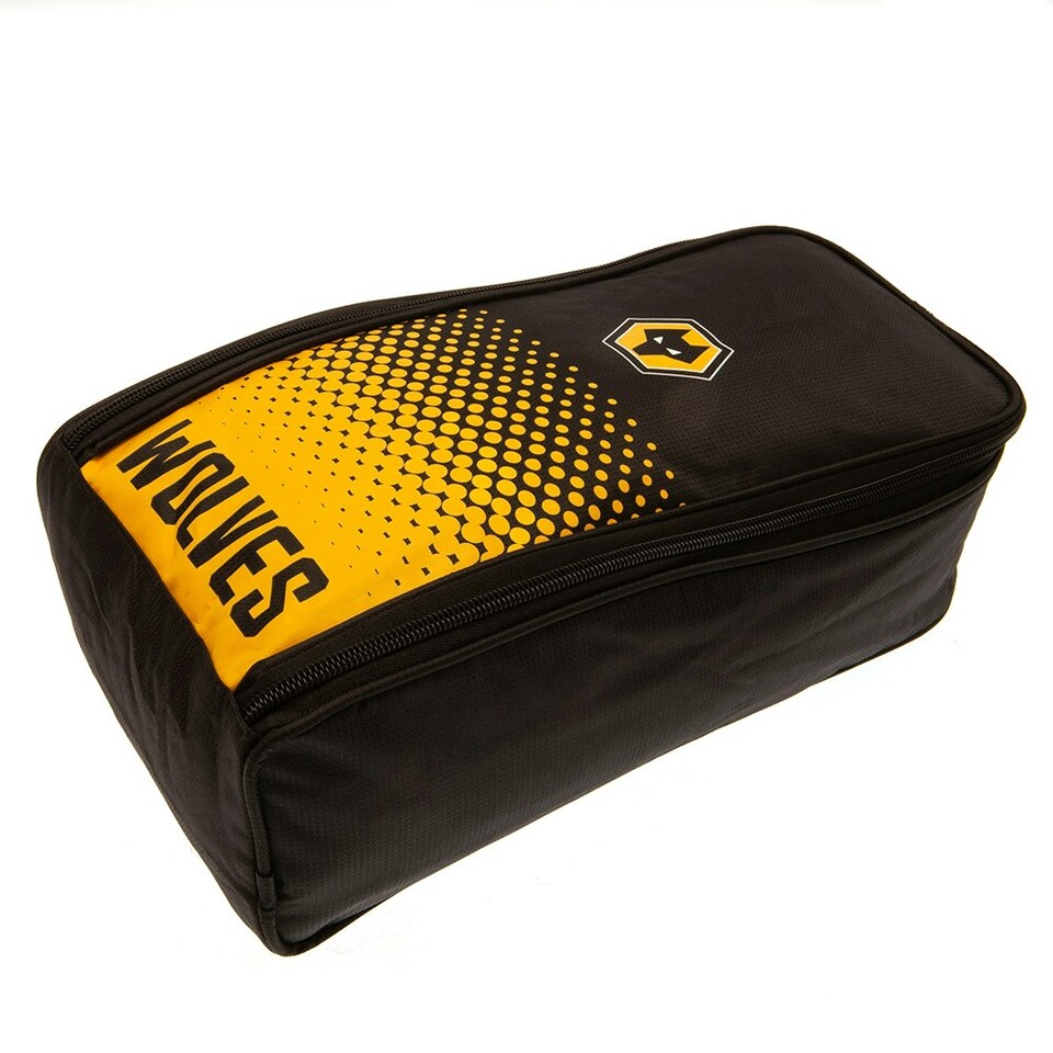 image 1 of Wolverhampton Wanderers FC Dot Fade Boot Bag - Black/Yellow - One Size | Black | One Size