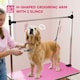 image 5 of PawHut Metal Adjustable Dog Grooming Table Rubber Top 2 Safety Slings Mesh