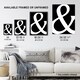 image 3 of And Ampersand Symbol Black White Minimal Design Framed Wall Art Print 12X16 In
