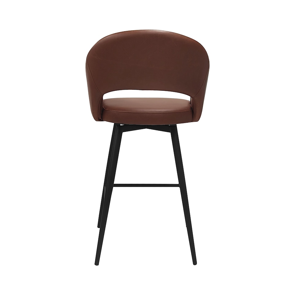 image 1 of Bentley Designs - Sterling - Swivel Barstool in Tan Faux Leather (Single)