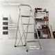 image 2 of VonHaus Steel Folding 4 Step Ladder with Anti Slip Feet