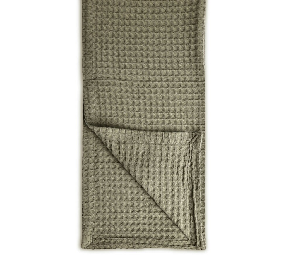 image 1 of Waffle Throw Blanket 175 x 225cm - Khaki