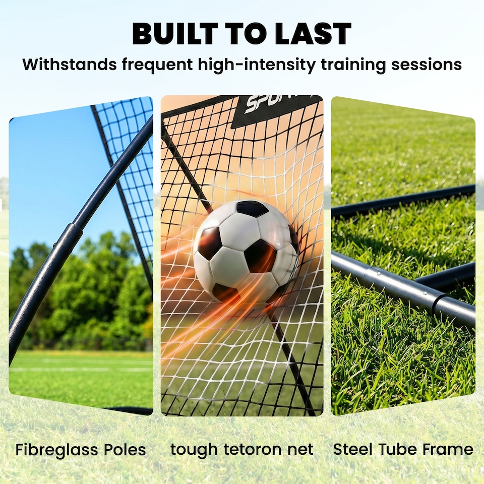 image 1 of SPORTNOW Football Rebounder Net with Carry Bag and Ground Stakes