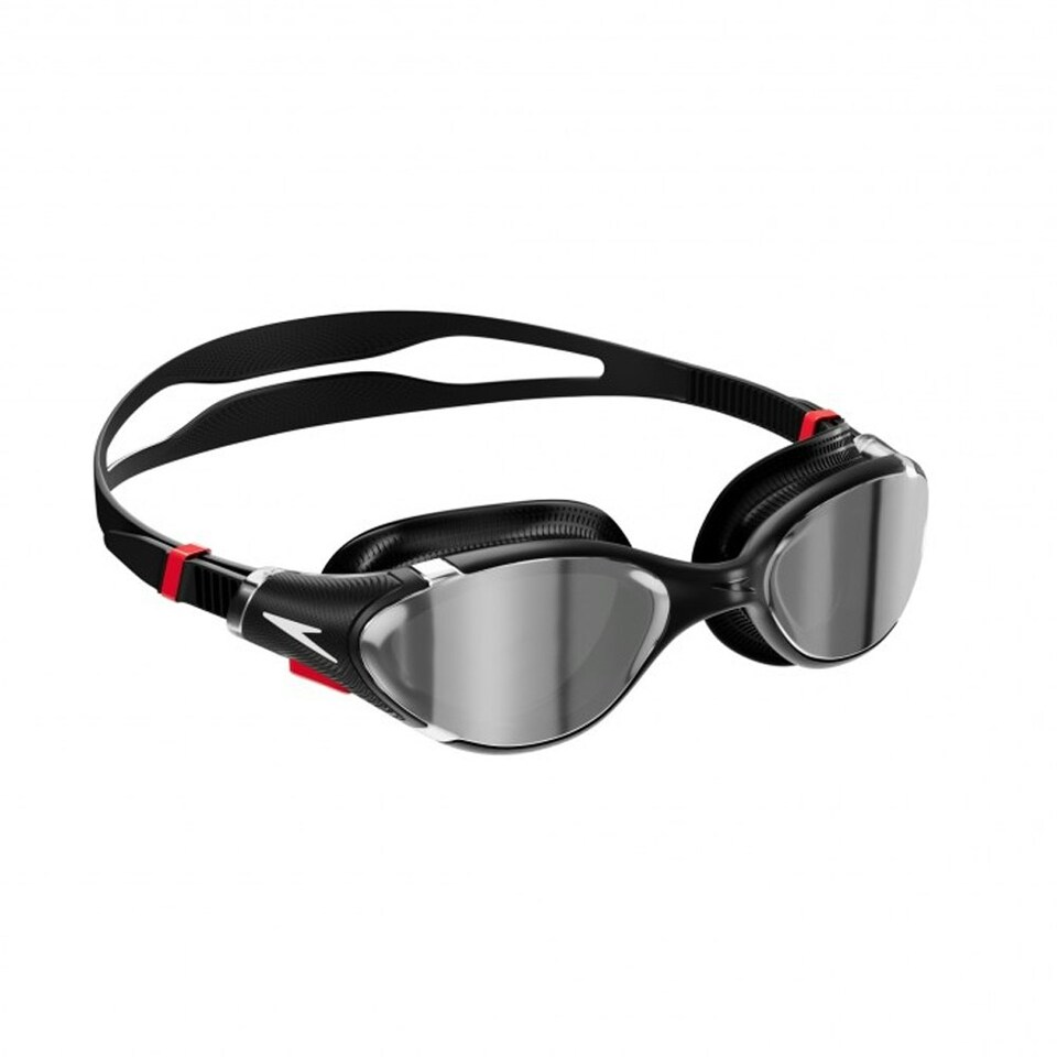 image 1 of Speedo Mens 2024 2.0 Mirror Biofuse Swimming Goggles - Black/Silver - One Size
