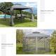 image 4 of Outsunny 3Mx3M Garden Gazebo Double Top Outdoor Canopy Patio Event Party Wedding Tent Backyard Sun Shade with Netting  Grey