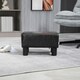 image 8 of HOMCOM Chic Faux Leather Footstool Ottoman Cube with 4 Plastic Legs Brown