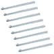 image 1 of HD Strap Tailgate Straight Hinge for 12mm Pins 460mm Long Zinc Plated 8pc Silver