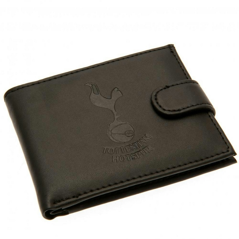image 1 of Tottenham Hotspur FC Crest Leather RFID Blocking Wallet - Black - One Size