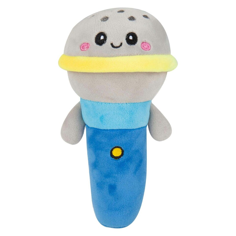 image 1 of Microphone Soft Toy Cute Plushie Huggable Cuddly Stuffed Toy 16cm Blue