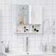 image 2 of kleankin Bathroom Mirror Cabinet Wall Mount Storage Organizer with Door