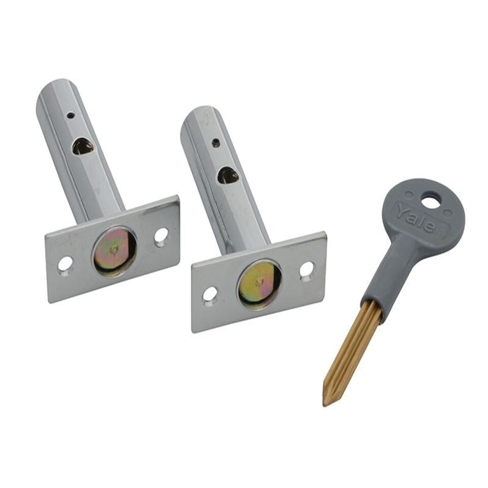 Yale Locks - PM444 Door Security Bolts Polished Chrome Finish Visi of 2
