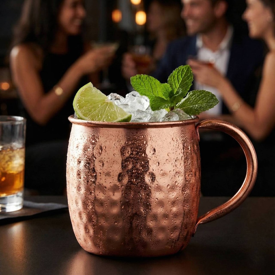 image 1 of 500ml Copper Moscow Mule Cocktail Mugs | Brown | 2