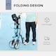 image 5 of 4 Wheel Rollator with Seat Adjustable Mobility Walker with Bag Dual Brakes