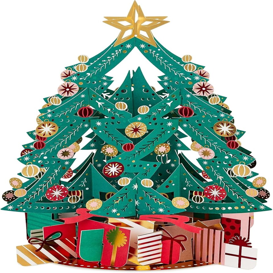 image 1 of 3D Festive Tree Design Paper Wonder Christmas Card