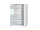 image 3 of Glass Display Cabinet Unit Bookcase Shelving Cupboard Storage Buffet White Gloss Modern Sol