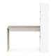 image 3 of FURNICOMP Echo Corner Office Desk with Bookcase - Matt White & Oak