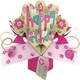 image 1 of Second Nature A Female Happy Birthday with Flowers and Birds Pop Up Greeting Card
