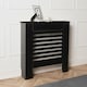 image 2 of OHS MDF Horizontal Slat Grilled Radiator Cover, Small - Black Black
