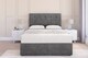 image 1 of Sloomy Highbury Steel Plush Divan Bed Base 4 Drawers With 26 Inch Strutted Headboard | Grey | Steel | Double | 1