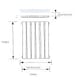 image 3 of 1600mm (H) x 550mm (W) -Anthracite Vertical Radiator (Berlin) - Single Panel - (1.6m x 0.55m) - Depth 52mm