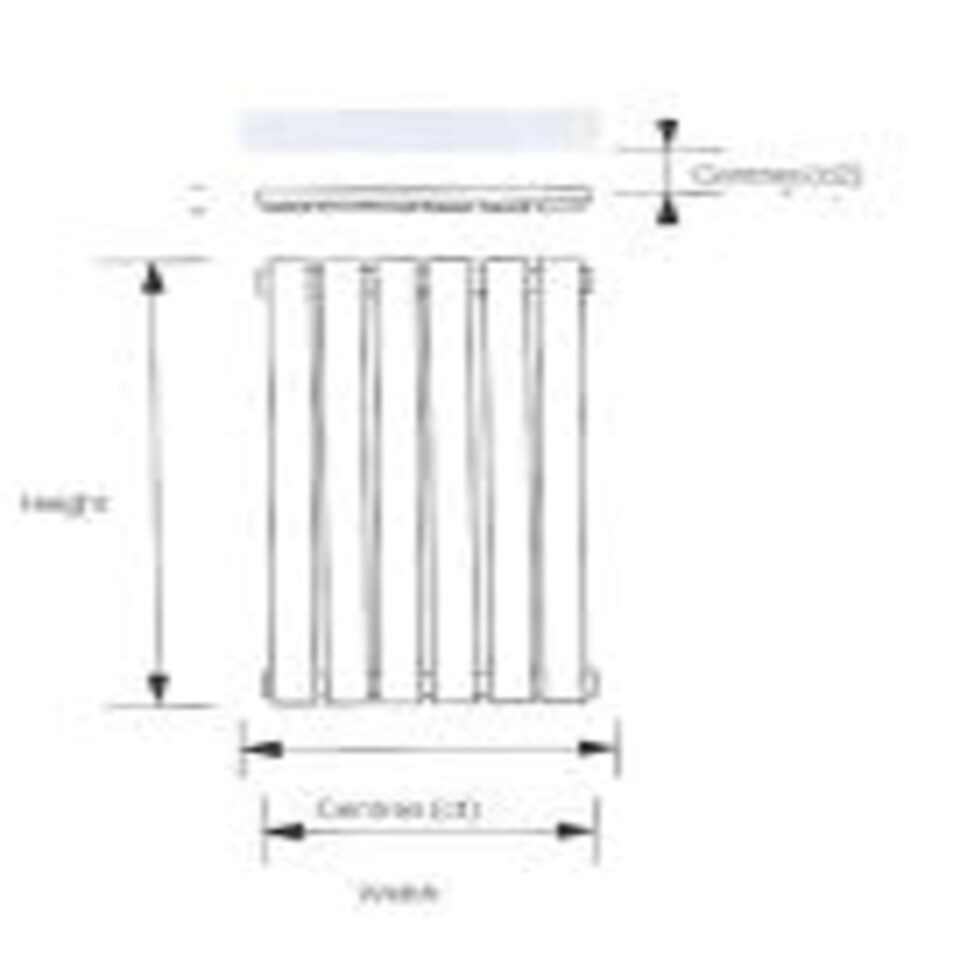 image 1 of 1600mm (H) x 550mm (W) -Anthracite Vertical Radiator (Berlin) - Single Panel - (1.6m x 0.55m) - Depth 52mm