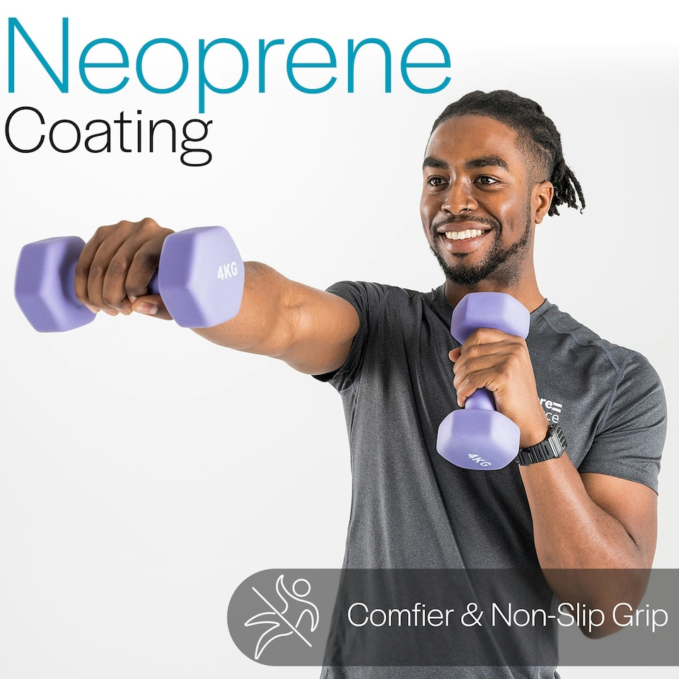 image 1 of Neoprene Hex Dumbbells (4kg)