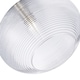 image 3 of Contemporary Clear Ribbed Spiral Glass Easy Fit Drum Shaped Pendant Light Shade | Clear