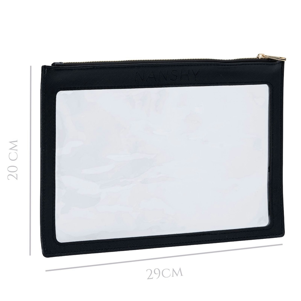 image 1 of Nanshy Clear PVC Makeup Black