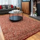 image 4 of KUKOON Red Brown Mottled Shaggy Living Room Area Rug 120cm x 170cm