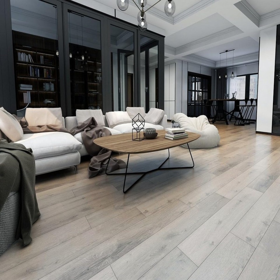 image 1 of Allo LP Fiore Oak 8mm SPC Click LVT Flooring Wood Effect, For Home & Commercial Use | Grey | Fiore | Coverage per Pack: 1.32m² | 1