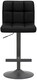 image 4 of Deluxe Allegro Bar Stool, Luxury frame in Matt black with Weighted Base , Kitchen Bar Stool, Black