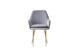 image 5 of MOF Set of 4 Dining chair Armchair with Armrest & Backrest Upholstered seat with Metal legs T05 | Grey