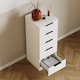 image 8 of Vida Designs Trega 5 Drawer Narrow Chest of Drawers Bedroom Storage Unit, (H) 90cm x (W) 34.5cm x (D) 36cm, White