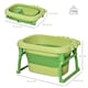 image 7 of HOMCOM Foldable Baby Bathtub for Newborns Infants Toddlers w/ Stool - Green