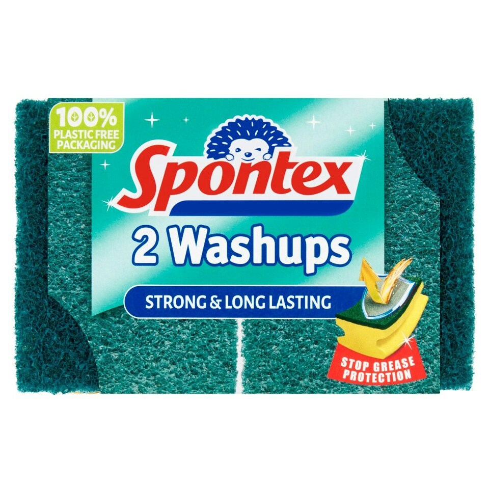Spontex 2 Washups Sponge Scourers 20g (Pack of 6) N/A