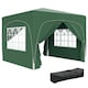 image 6 of Outsunny 3 x 3(m) UPF50+ Pop Up Gazebo with Sides and Carry Bag, Dark Green